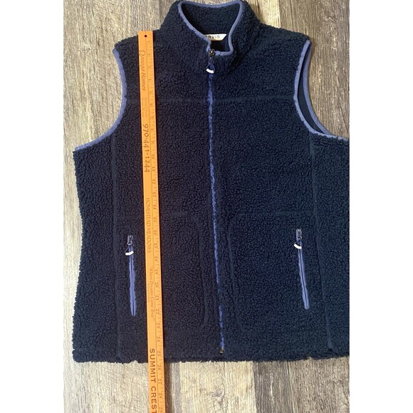 Orvis Sherpa Fleece Vest Large Navy Full Zip High Pile Outdoor Hiking Jacket - Picture 10 of 13
